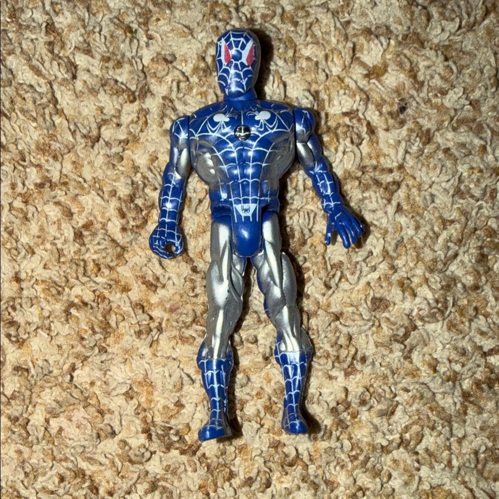 Blue and Silver Spider Action Figure